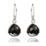 Teardrop Earrings With Genuine Black Onyx, thumbnail 1 of 3