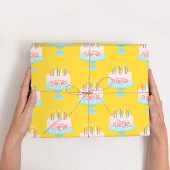 Personalised Birthday Cake Wrapping Paper, 5 of 6