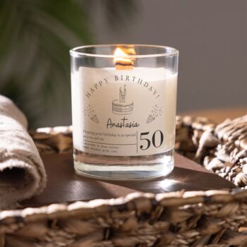 Birthday Candle Gift For Any Age, Personalised Candle Gift For Friend, 6 of 7