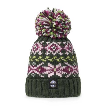 Woodland Nordic Knit Reflective Super Bobble Hat, 2 of 5