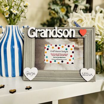 Personalised Grandson Photo Frame Birthday Gift, 9 of 9