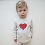 Childrens Organic Pyjama Heart Print, thumbnail 2 of 5
