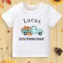 Personalised ‘Little Pumpkin Picker’ Halloween Print Baby T Shirt, thumbnail 1 of 2