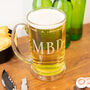 Personalised Three Initial Etched Glass Tankard, thumbnail 1 of 7