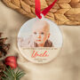 Personalised First Christmas As Uncle Bauble With Baby Photo, thumbnail 5 of 5