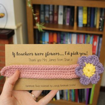 Personalised Thank You Teacher Flower Bookmark, 4 of 6