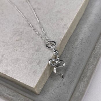Sterling Silver Snake Necklace, 8 of 10
