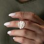 Urban Jungle Monstera Leaf Necklace, thumbnail 3 of 9