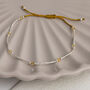 Sterling Silver Delicate Gemstone Friendship Bracelet, thumbnail 6 of 12