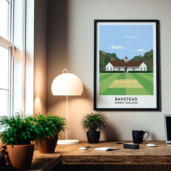 My Local Cricket Club Personalised Illustrated Print, 2 of 11