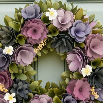 Lilac Summer Floral Wreath, 3 of 6
