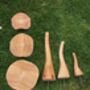 Set Of Three Wooden Mushrooms For Garden, thumbnail 6 of 12