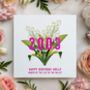Birth Flower Card With Real Foil, thumbnail 9 of 12