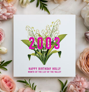 Birth Flower Card With Real Foil, 9 of 12