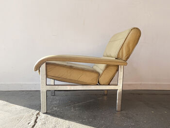 Mid Century ‘Pieff’ Leather ‘Gamma’ Lounge Chair, 8 of 12