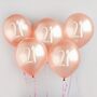Five Rose Gold 21st Birthday Party Balloons, thumbnail 1 of 2