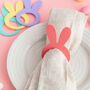 Colourful Reusable Bunny Napkin Rings, thumbnail 1 of 2