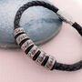 'Thirty' Mens Leather Bracelet For 30th Birthday, thumbnail 1 of 4