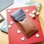 Personalised Pebble Grain Leather Glasses Case Valentine's Day Gift For Him Or Her, thumbnail 1 of 11
