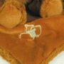 Highland Cow Brown Toy Soother With Engraved Heart, thumbnail 6 of 12