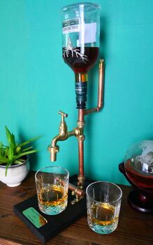 Personalised Copper Pipe Drink Dispenser In Solid Brass, 5 of 7