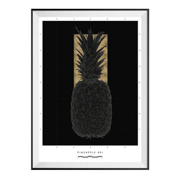 Pineapple 24ct Gold Leaf Art, 3 of 5
