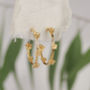 Midi Blossom Flower Hoop Earrings, thumbnail 1 of 10