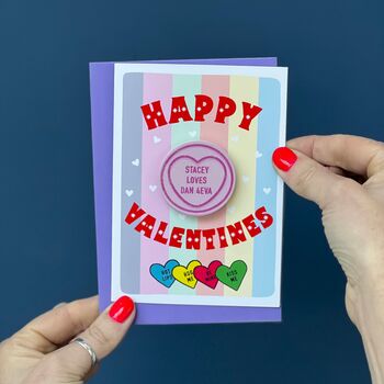 Valentines Card With Love Heart Magnet, 2 of 7