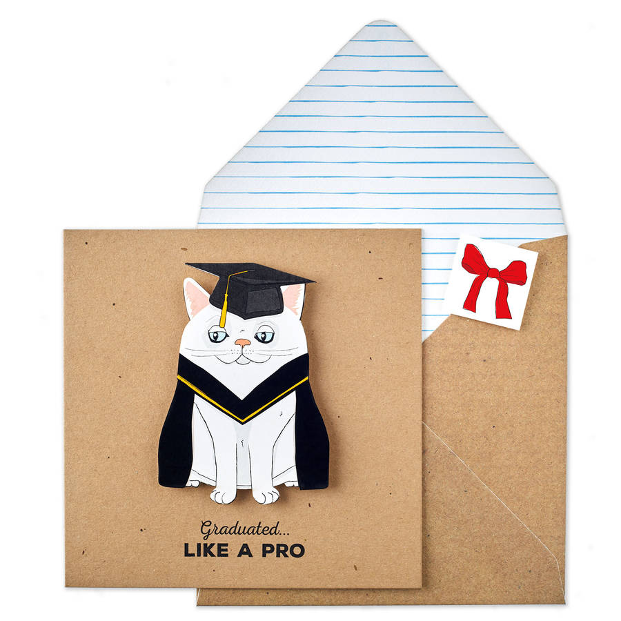 graduation autograph cat