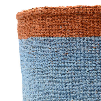 Mfupi: Xl Orange And Blue Storage Basket, 3 of 6
