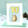 Hedgehog 10th Birthday Card, thumbnail 1 of 8