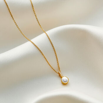 Pearl Birthstone 30th Wedding Anniversary Necklace, 2 of 6