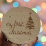 My First Christmas Gift Baby Gift Wooden Plaque, thumbnail 2 of 4