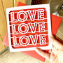 Love Love Love Card, thumbnail 2 of 4