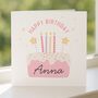 Personalised Birthday Cake Card For Daughter, Granddaughter, Goddaughter, thumbnail 6 of 8