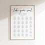 Contemporary Script Wedding Seating Chart, thumbnail 3 of 4