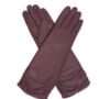 Audrey. Women's Ruched Long Leather Gloves, thumbnail 8 of 12