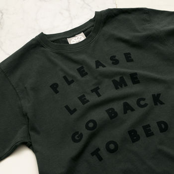 'Please Let Me Go Back To Bed' Men's T Shirt, 2 of 5
