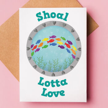 Shoal Lotta Love Card, Can Be Personalised, 3 of 3
