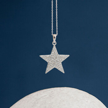 Sterling Silver Twinkling Star Necklace, 2 of 12