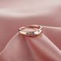 Personalised Birthstone Horn Open Ring, thumbnail 9 of 12