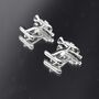 Trumpet Silver Cufflinks Gift For Musicians 316 L Stainless Steel Jazz Accessory, thumbnail 4 of 5