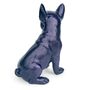 Sitting French Bulldog Figurine, Purple Sparkle Finish, thumbnail 7 of 8