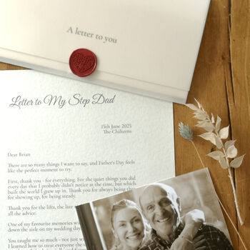 A Letter To My Stepdad Personalised Keepsake, 9 of 12