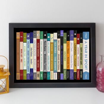 60th Birthday Print Personalised Sport Gift 1965, 10 of 12