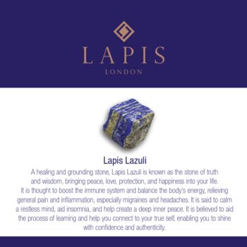 The Circle Lapis Lazuli Gemstone Necklace Gold Plated, 6 of 7