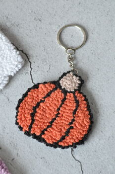 Spooky Punch Needle Keyring And Bag Tag, 4 of 7
