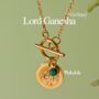 Goddess Ganesha Malachite Pendant Necklace, thumbnail 1 of 12
