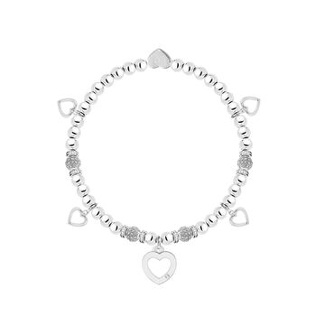 Happy 40th Birthday Hearts Charm Bracelet In Flower Box, 3 of 4