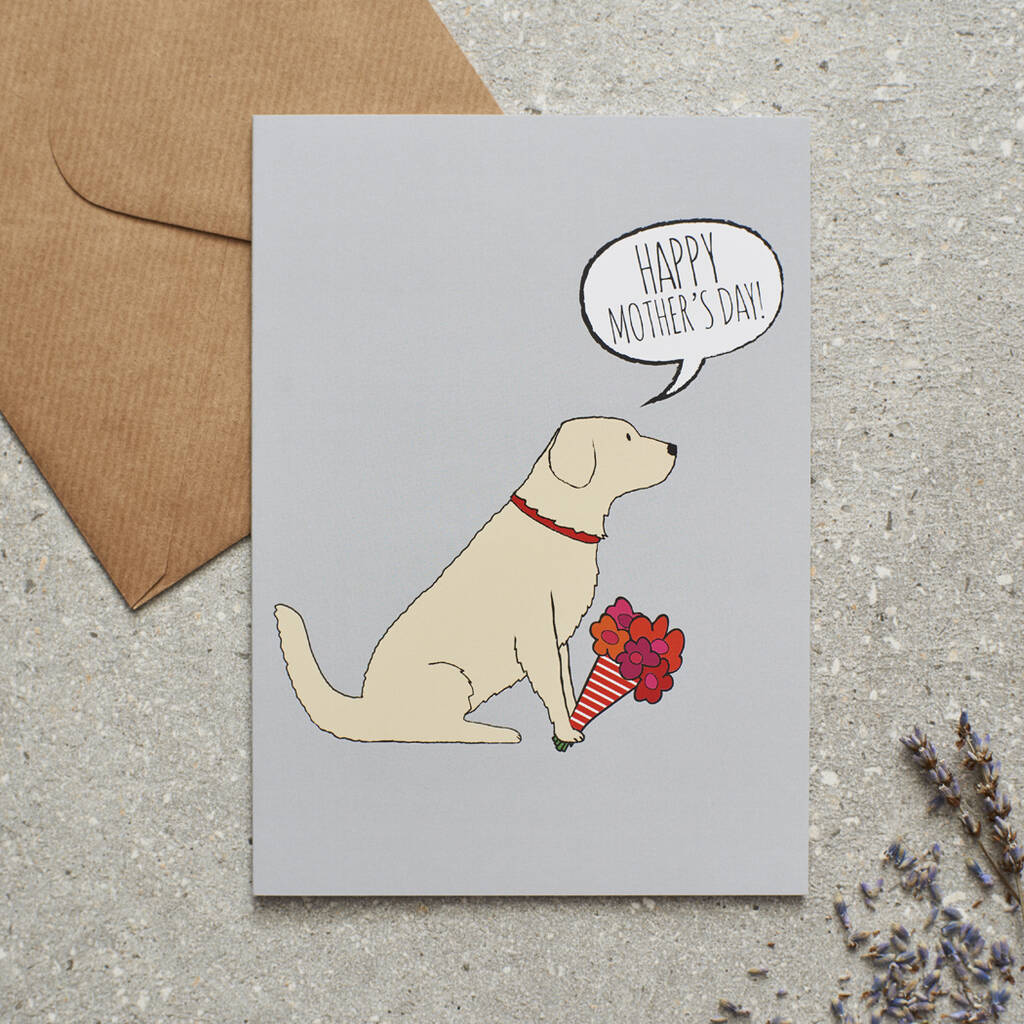 Golden Retriever Mother's Day Card, 1 of 2